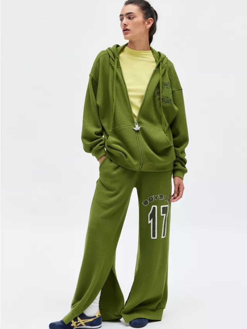 Lucky Ones Harley Waffle Knit Zip-Up Hoodie/ pants set